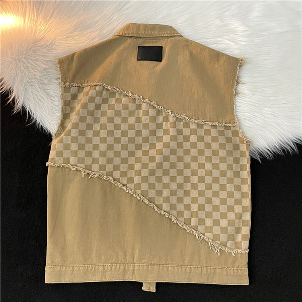 Ležeran muški prsluk na kopčanje