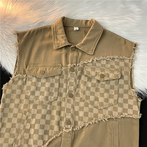 Ležeran muški prsluk na kopčanje