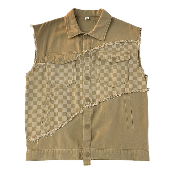 Ležeran muški prsluk na kopčanje