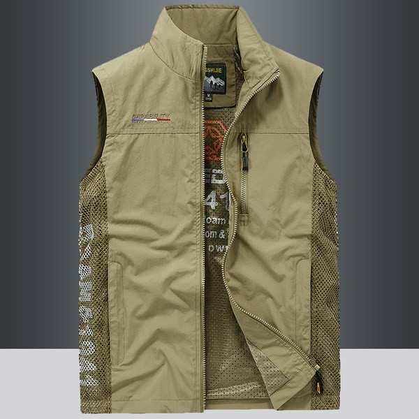 Ležeran muški prsluk sa visokom kragnom - više boja