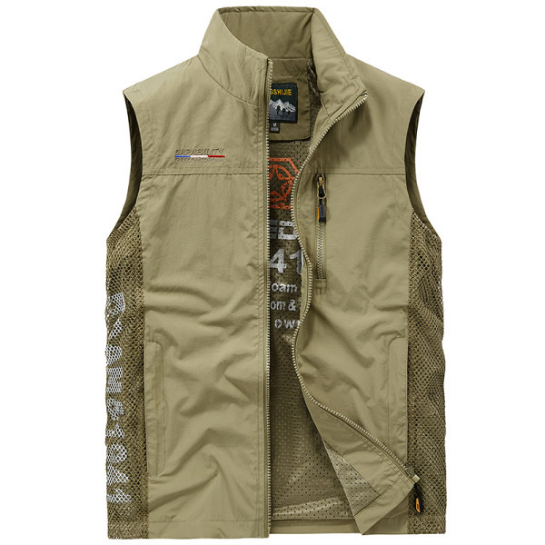 Ležeran muški prsluk sa visokom kragnom - više boja