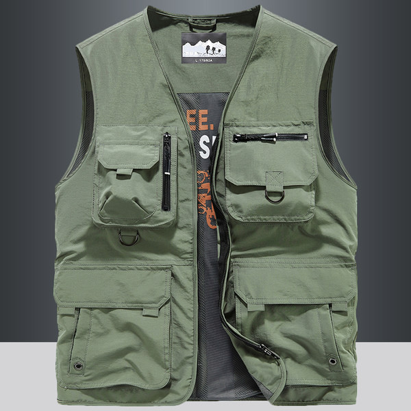 Vesta de pescuit pentru barbati cu buzunar