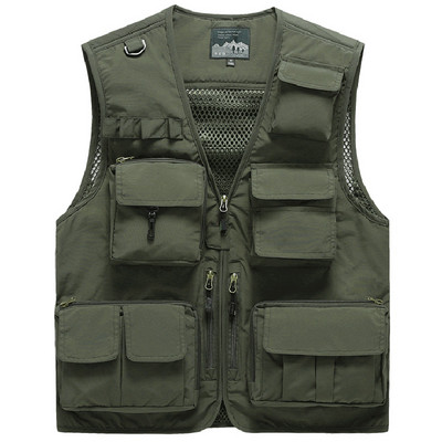 Naujo modelio vyriška tinklinė liemenė su kišene ir užtrauktuku