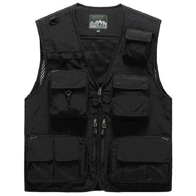 Naujo modelio vyriška tinklinė liemenė su kišene ir užtrauktuku