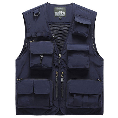 Naujo modelio vyriška tinklinė liemenė su kišene ir užtrauktuku