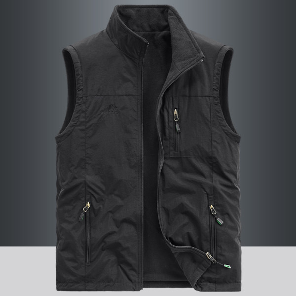 Vyriška liemenė su storu pamušalu ir užsegamu užtrauktuku