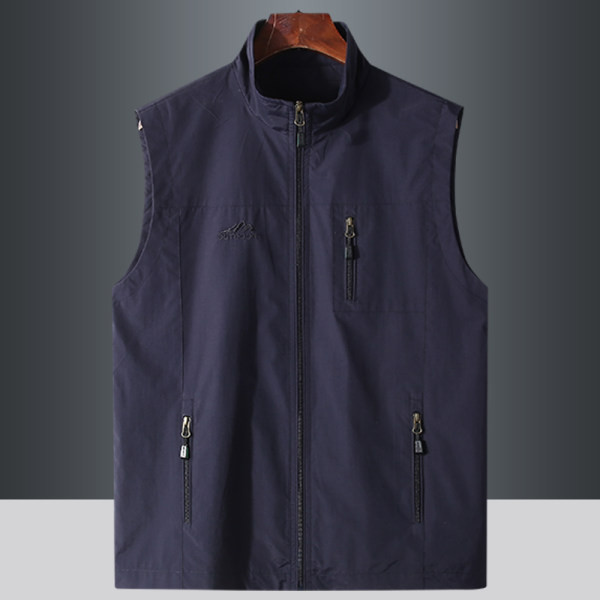 Casual ανδρικό γιλέκο που στεγνώνει γρήγορα με τσέπη και φερμουάρ