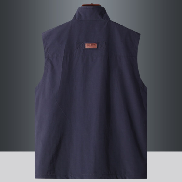 Casual ανδρικό γιλέκο που στεγνώνει γρήγορα με τσέπη και φερμουάρ