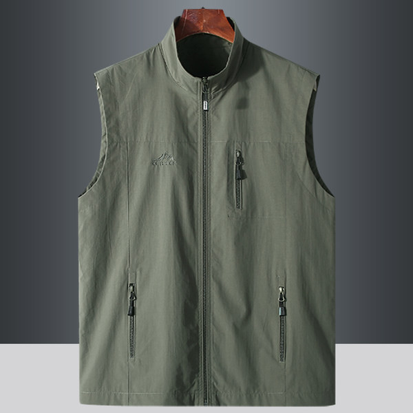 Casual ανδρικό γιλέκο που στεγνώνει γρήγορα με τσέπη και φερμουάρ