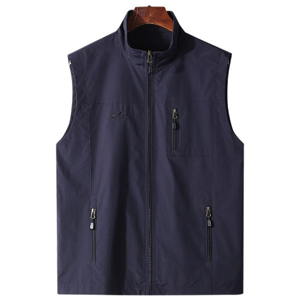 Casual ανδρικό γιλέκο που στεγνώνει γρήγορα με τσέπη και φερμουάρ