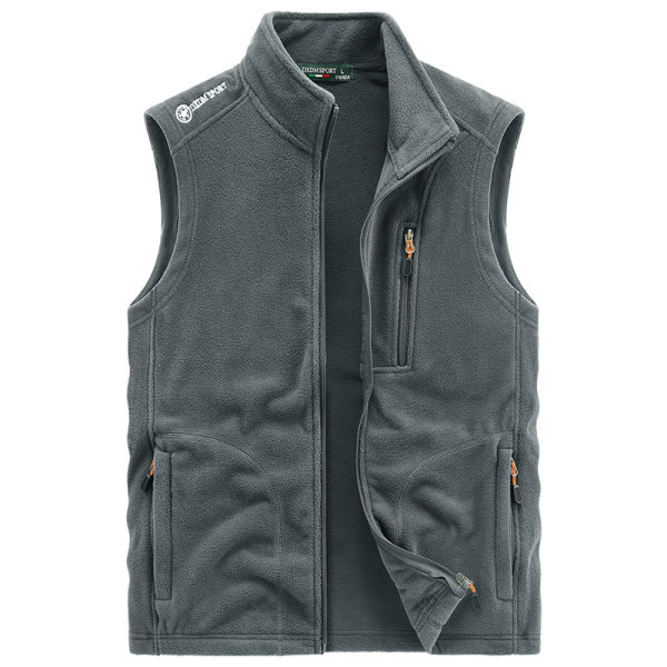 Įprasta vyriška liemenė su apykakle ir kišene