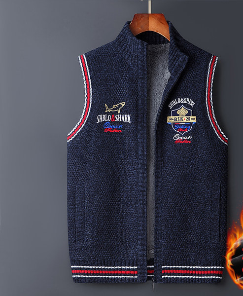 Vesta casual barbatesc cu broderie