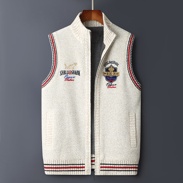 Vesta casual barbatesc cu broderie