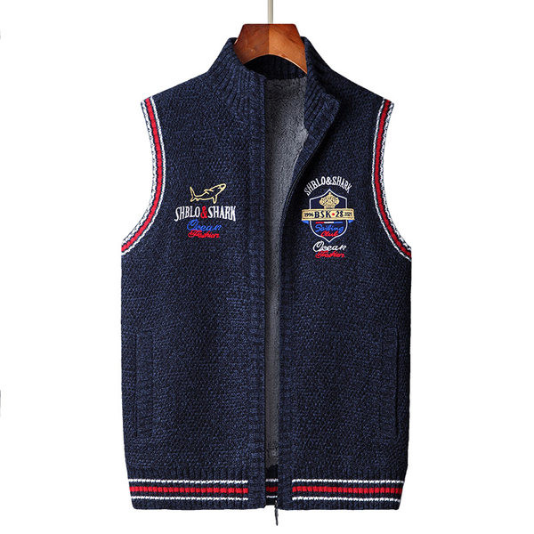 Vesta casual barbatesc cu broderie