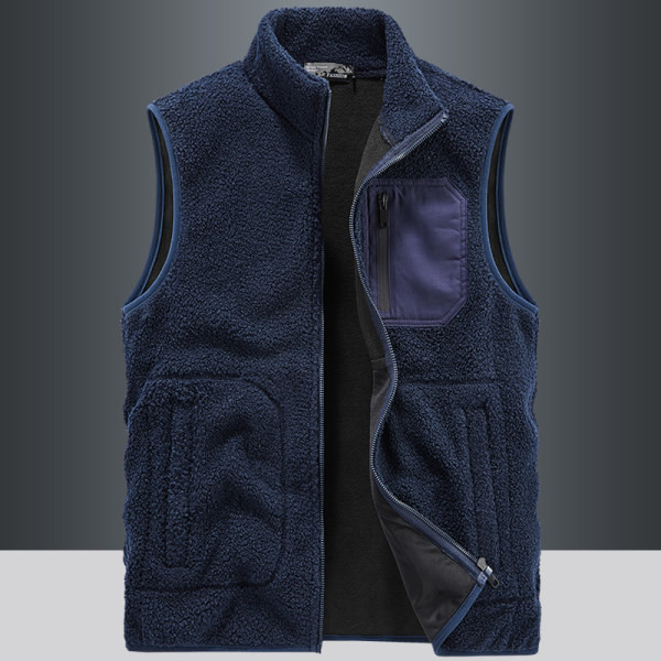Vesta solida pentru barbati cu fermoar