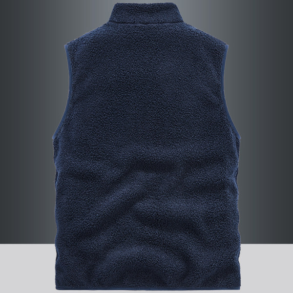 Vesta solida pentru barbati cu fermoar