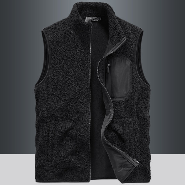 Vesta solida pentru barbati cu fermoar