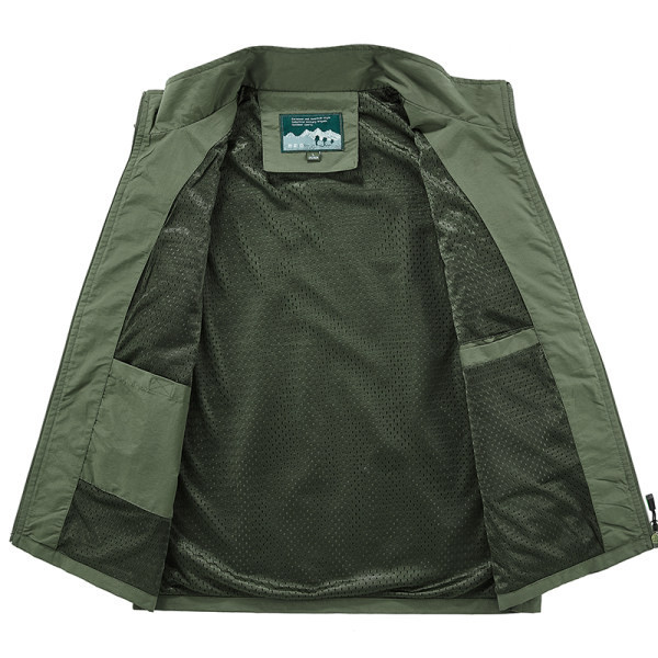 Vestă de pescuit cu fermoar pentru bărbați