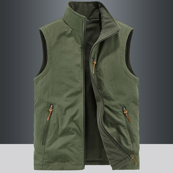 4 spalvų vyriška liemenė su užtrauktuku ir kišene