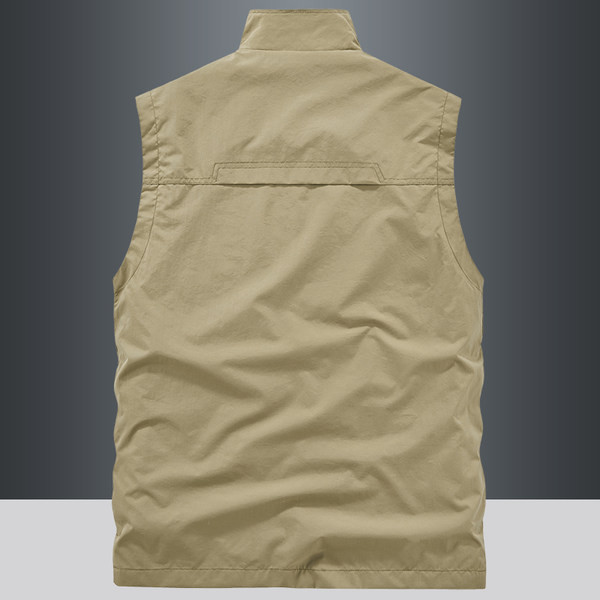 Vesta casual barbatesc cu buzunar si inchidere cu fermoar