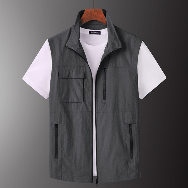 Vesta de voiaj pentru barbati cu buzunar si fermoar