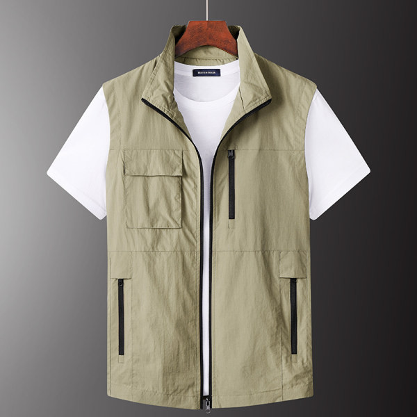 Vesta de voiaj pentru barbati cu buzunar si fermoar