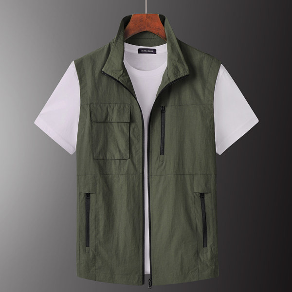 Vesta de voiaj pentru barbati cu buzunar si fermoar