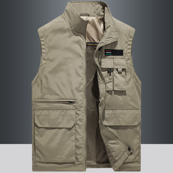 Vesta casual barbatesc cu buzunar si broderie