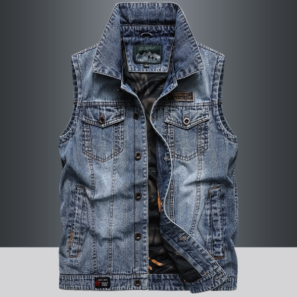 Muški traper prsluk u dvije boje