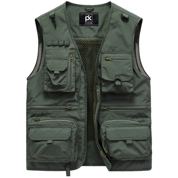 Muški ribarski prsluk s mrežicom i džepovima