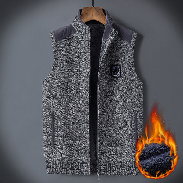 Vyriška rudens-žiemos paminkštinta liemenė su siuvinėjimais