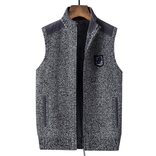 Vyriška rudens-žiemos paminkštinta liemenė su siuvinėjimais