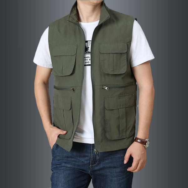 Vestă pentru bărbați cu uscare rapidă, cu buzunar