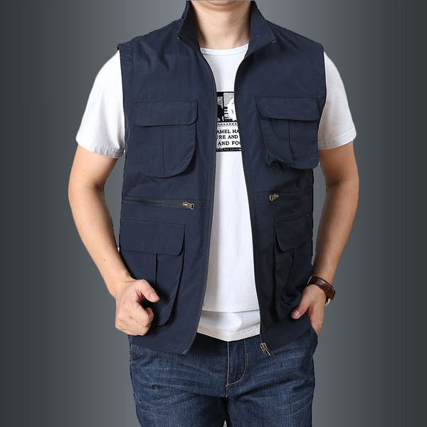 Vestă pentru bărbați cu uscare rapidă, cu buzunar