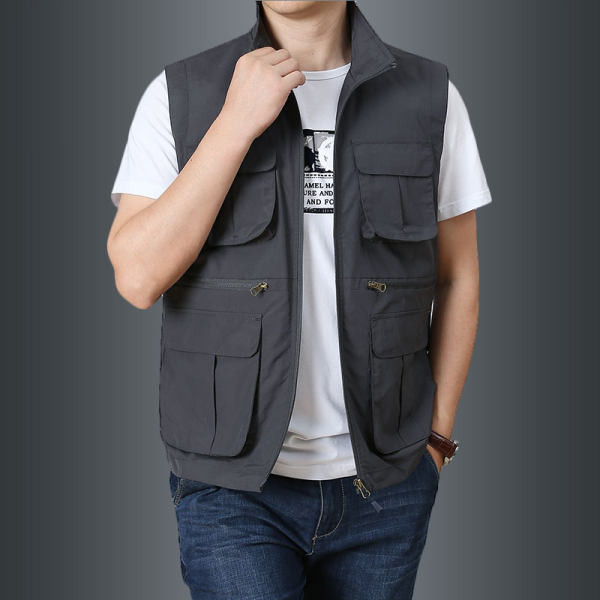 Vestă pentru bărbați cu uscare rapidă, cu buzunar
