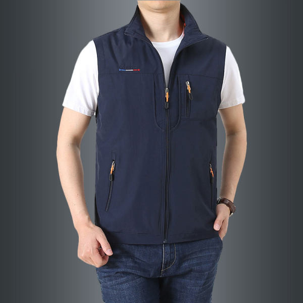 Vestă casual cu fermoar pentru bărbați