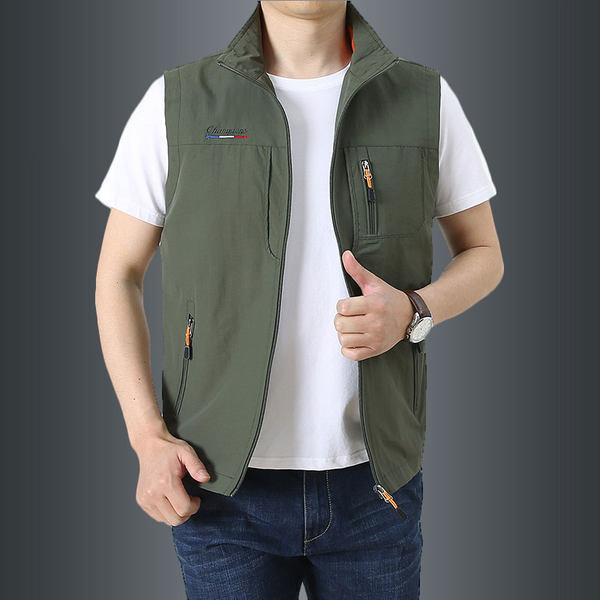 Vestă casual cu fermoar pentru bărbați