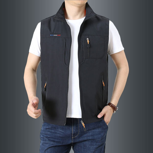Vestă casual cu fermoar pentru bărbați