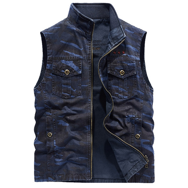 Vesta de denim pentru barbati model nou cu broderie