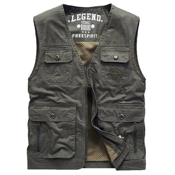 Vesta casual barbatesc cu buzunar si fermoar