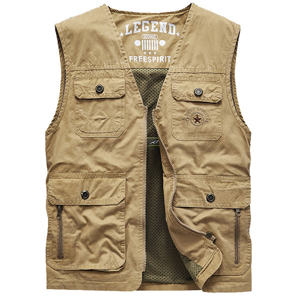 Vesta casual barbatesc cu buzunar si fermoar