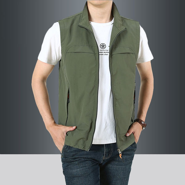 Vesta casual barbatesc model nou cu fermoar in trei culori