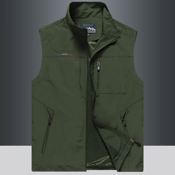 Vestă simplă pentru bărbați cu buzunare