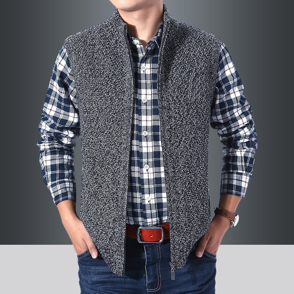 Muški čvrsti prsluk s patentnim zatvaračem