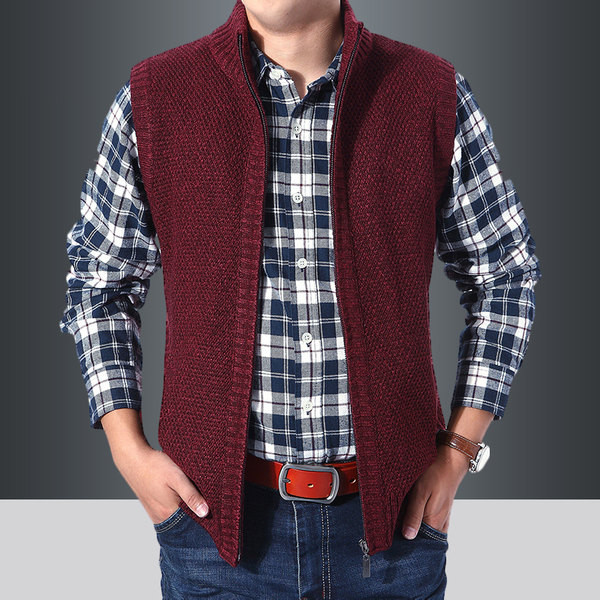 Muški čvrsti prsluk s patentnim zatvaračem