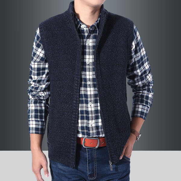 Muški čvrsti prsluk s patentnim zatvaračem