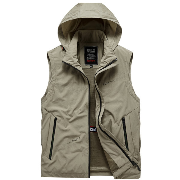 Vyriška laisvalaikio liemenė su gobtuvu – trijų spalvų