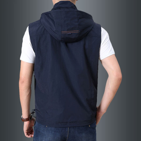 Vestă casual bărbătească cu glugă