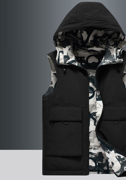 Vesta de camuflaj pentru barbati cu gluga