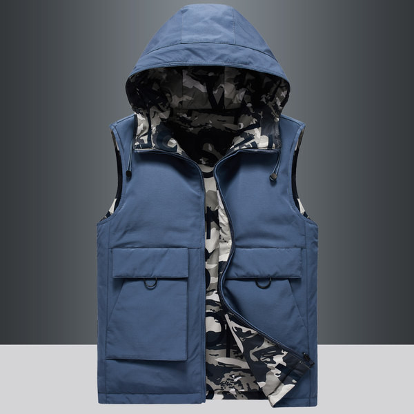 Vesta de camuflaj pentru barbati cu gluga